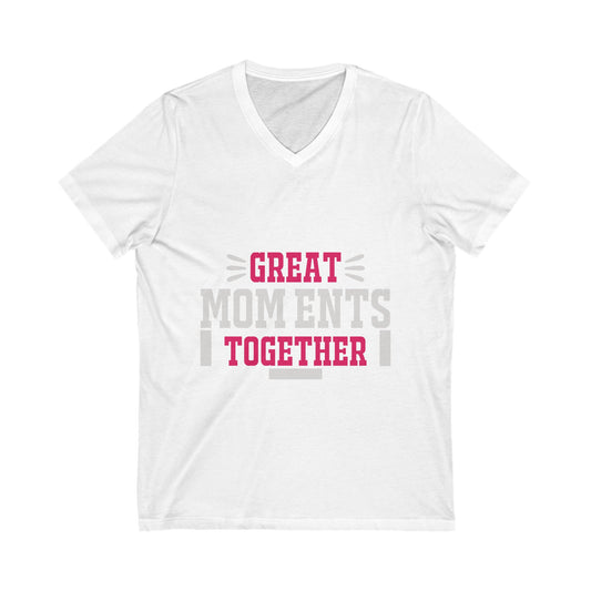 Great Moments Together Unisex Short Sleeve V-neck Tshirt