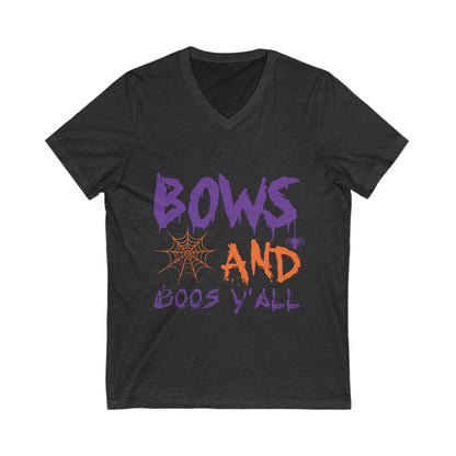 Bows And Boos Y All Unisex Short Sleeve V-neck Tshirt