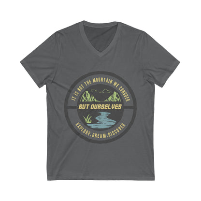 Explore Dream Discover Unisex Short Sleeve V-neck Tshirt