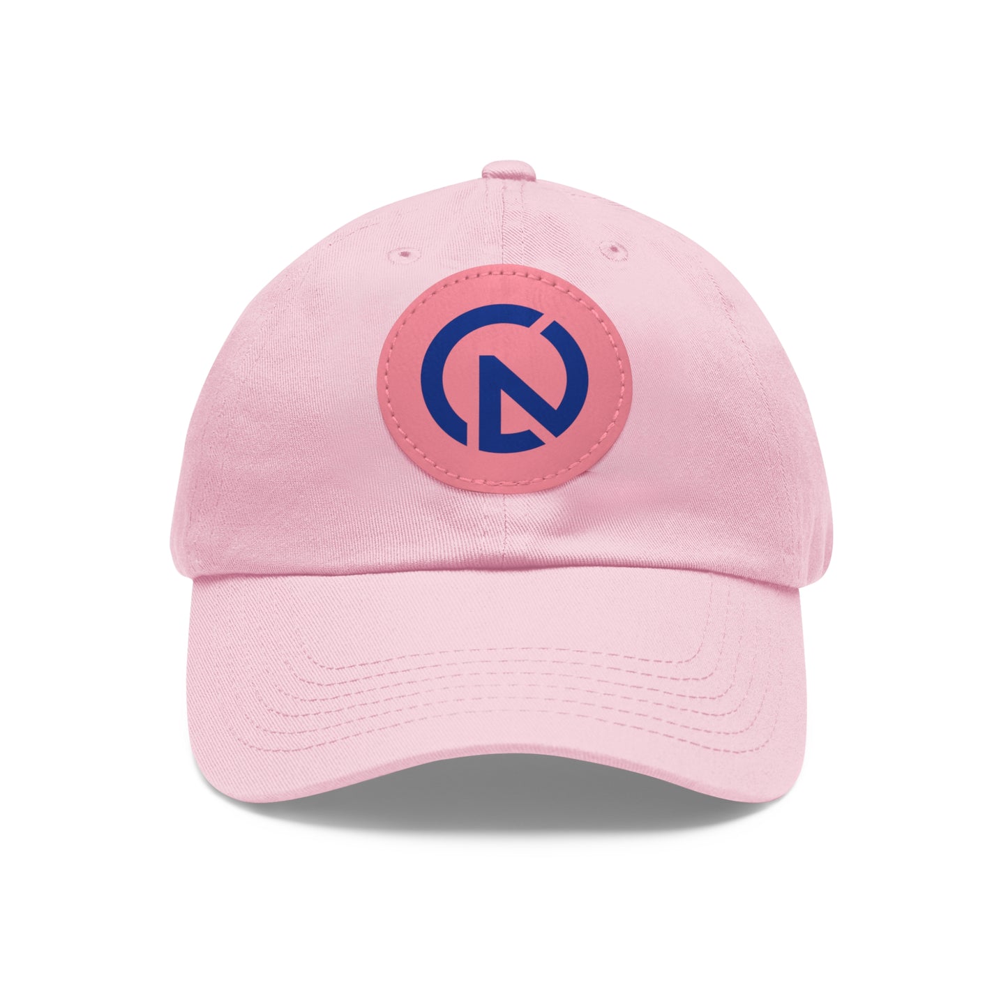 Dad Hat with Leather Patch (Round)