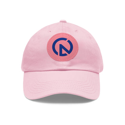 Dad Hat with Leather Patch (Round)