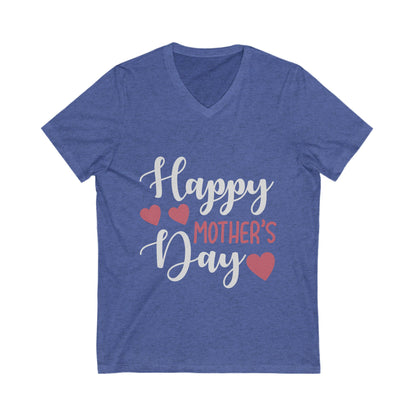 Happy Mother'S Day Unisex Short Sleeve V-neck Tshirt