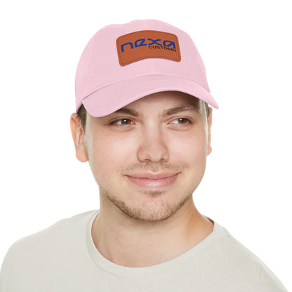 Dad Hat with Leather Patch (Rectangle)