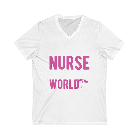 Nurse Make This World A Better Place Unisex Short Sleeve V-neck Tshirt
