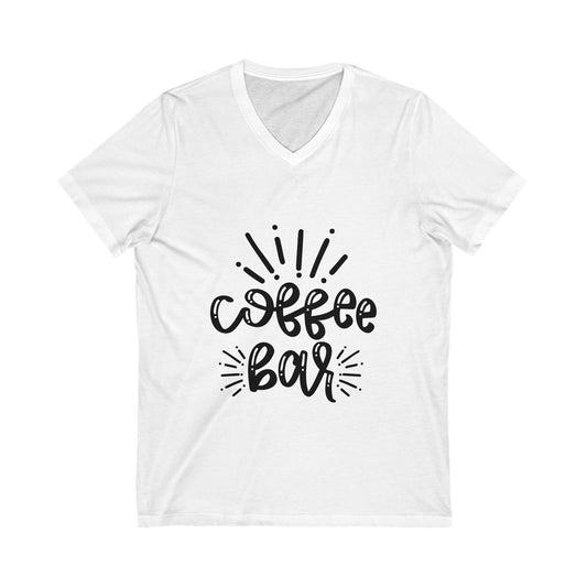 Coffee Bar Unisex Short Sleeve V-neck Tshirt