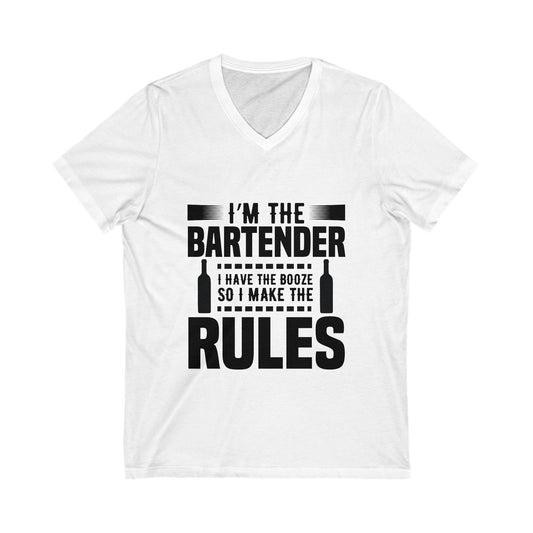 I Am The Bartender Unisex Short Sleeve V-neck Tshirt