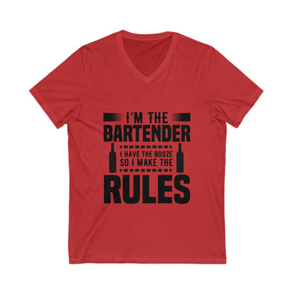 I Am The Bartender Unisex Short Sleeve V-neck Tshirt
