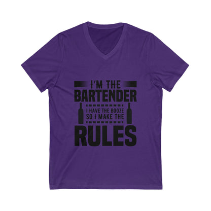 I Am The Bartender Unisex Short Sleeve V-neck Tshirt