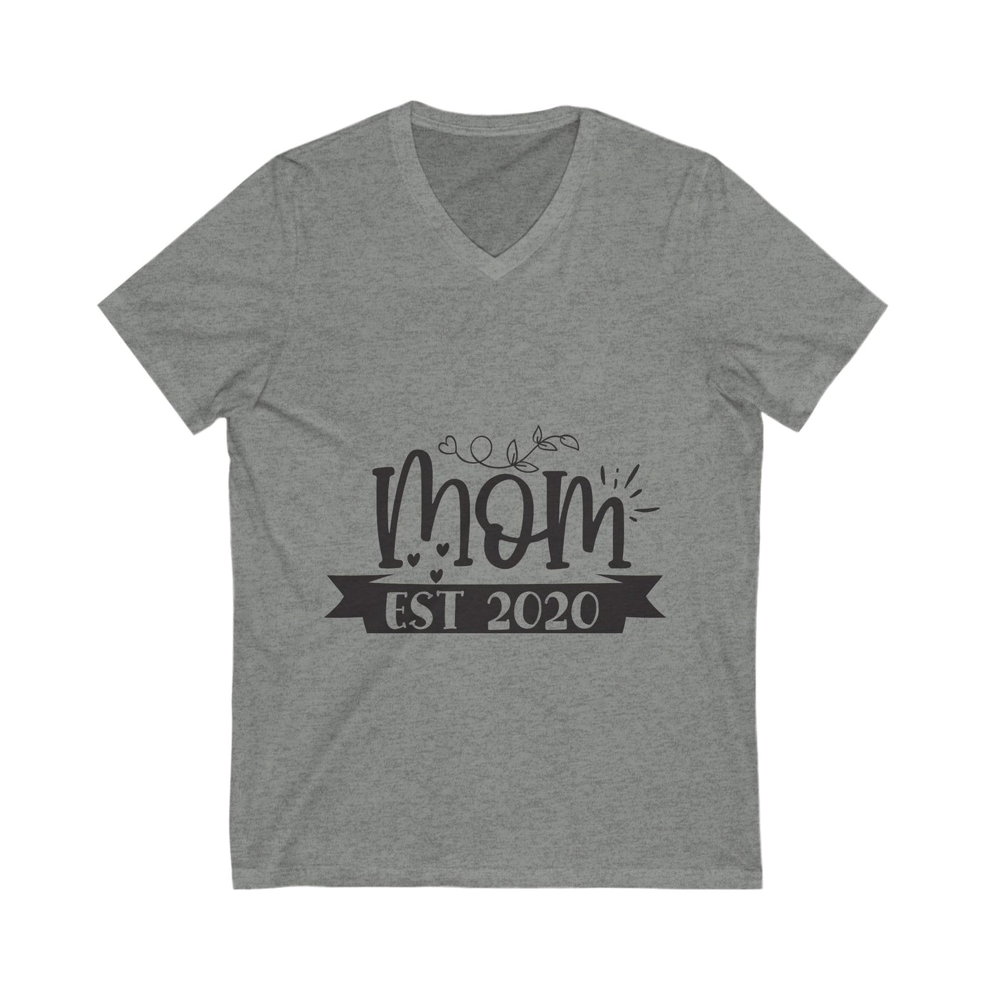 Mom Est 2020-01 Unisex Short Sleeve V-neck Tshirt