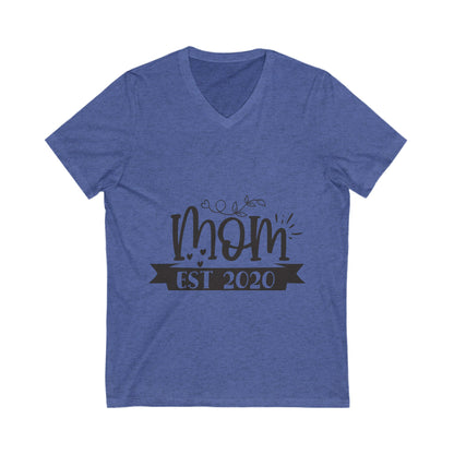 Mom Est 2020-01 Unisex Short Sleeve V-neck Tshirt