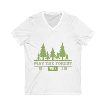 May The Forest Be With You Unisex Short Sleeve V-neck Tshirt