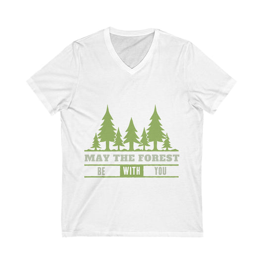 May The Forest Be With You Unisex Short Sleeve V-neck Tshirt