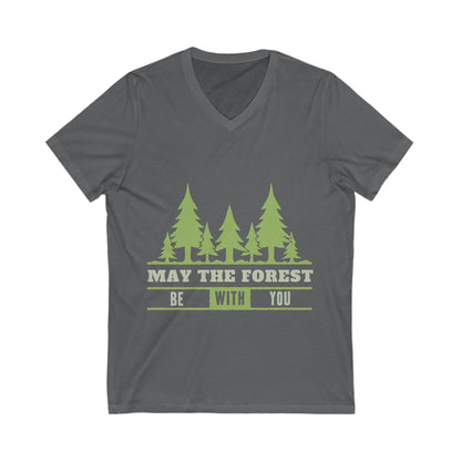 May The Forest Be With You Unisex Short Sleeve V-neck Tshirt