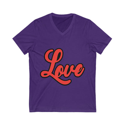Love4 Unisex Short Sleeve V-neck Tshirt