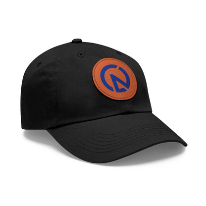 Dad Hat with Leather Patch (Round)