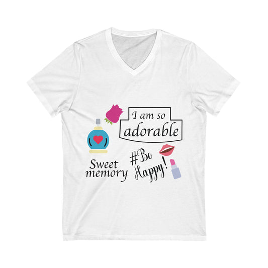 I Am So Adorable Unisex Short Sleeve V-neck Tshirt