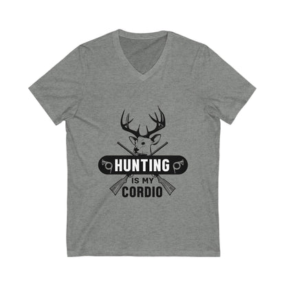 Hunting Is My Cardio Unisex Short Sleeve V-neck Tshirt