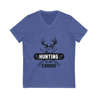 Hunting Is My Cardio Unisex Short Sleeve V-neck Tshirt