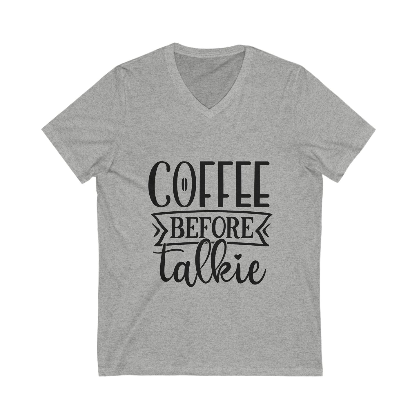 Coffee Before Talkie Unisex Short Sleeve V-neck Tshirt