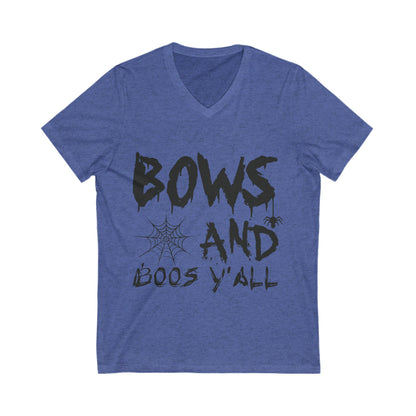 Bows And Boos Y’All Unisex Short Sleeve V-neck Tshirt
