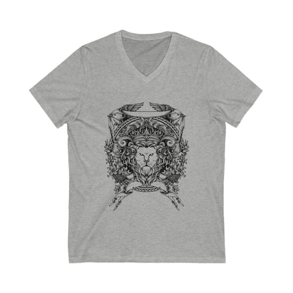 Lion Crest Unisex Short Sleeve V-neck Tshirt