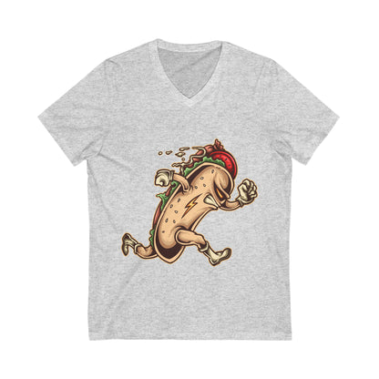 Hot Dog Hero Unisex Short Sleeve V-neck Tshirt