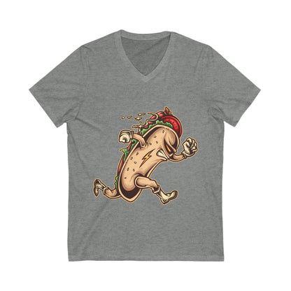 Hot Dog Hero Unisex Short Sleeve V-neck Tshirt