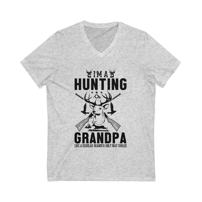 I'M A Hunting Grandpa Unisex Short Sleeve V-neck Tshirt