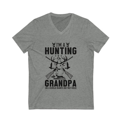 I'M A Hunting Grandpa Unisex Short Sleeve V-neck Tshirt