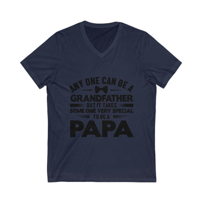 Any One Can Be A Grandfather Unisex Short Sleeve V-neck Tshirt
