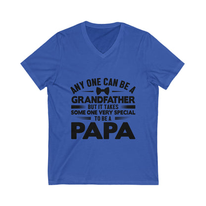 Any One Can Be A Grandfather Unisex Short Sleeve V-neck Tshirt