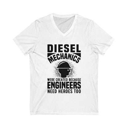 Diesel Mechanics Unisex Short Sleeve V-neck Tshirt