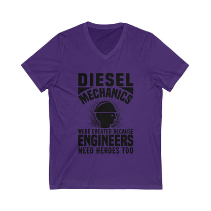 Diesel Mechanics Unisex Short Sleeve V-neck Tshirt