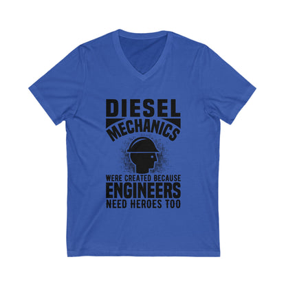 Diesel Mechanics Unisex Short Sleeve V-neck Tshirt