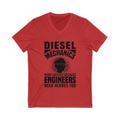 Diesel Mechanics Unisex Short Sleeve V-neck Tshirt