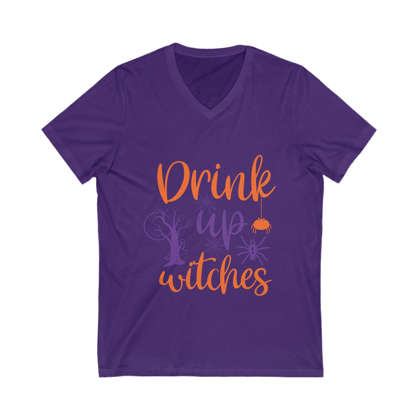 Drink Up Witch Unisex Short Sleeve V-neck Tshirt