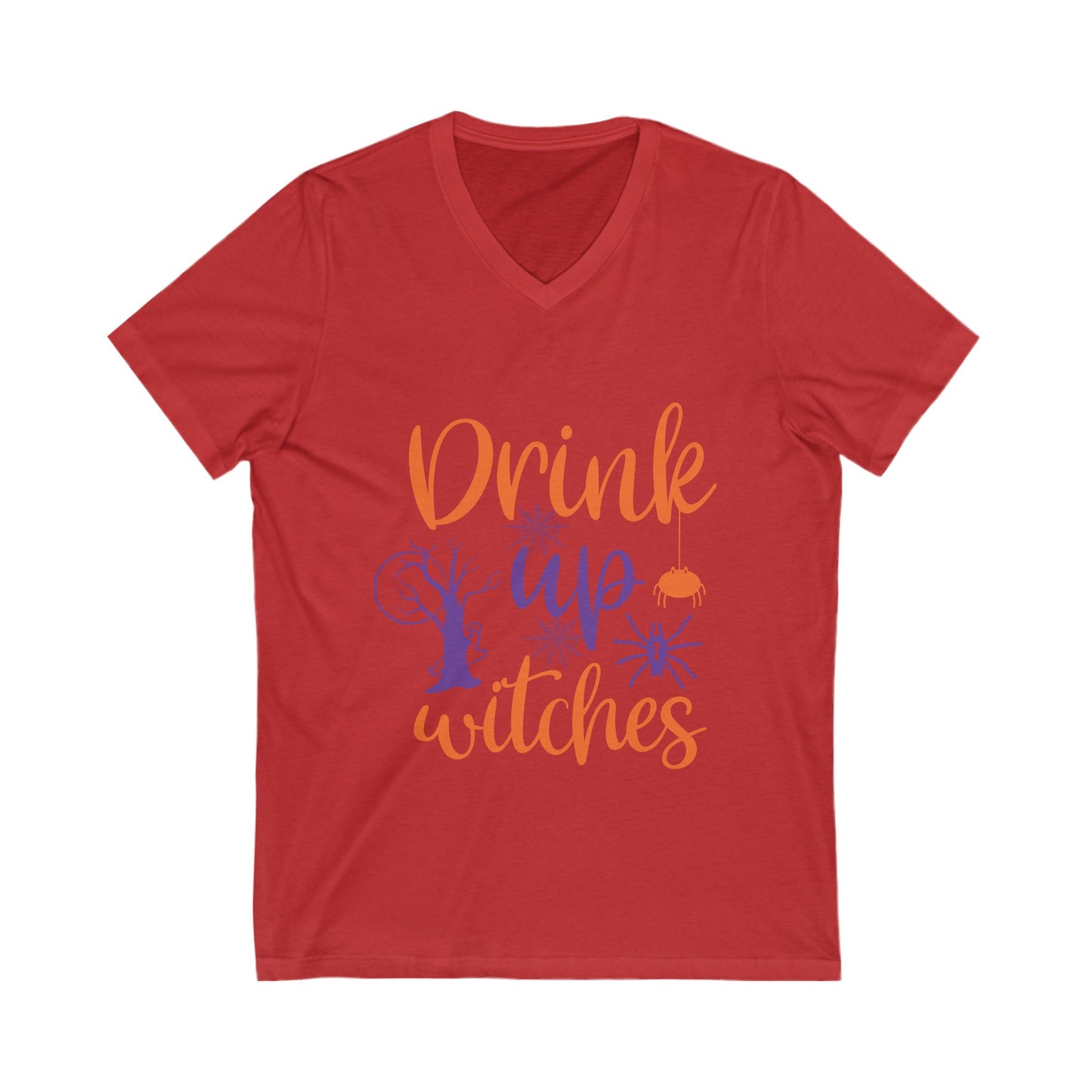 Drink Up Witch Unisex Short Sleeve V-neck Tshirt