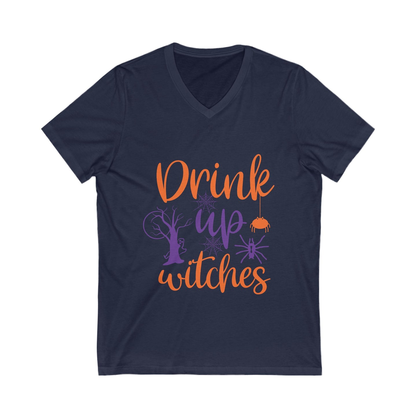 Drink Up Witch Unisex Short Sleeve V-neck Tshirt