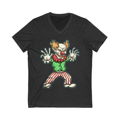 Evil Clown Unisex Short Sleeve V-neck Tshirt