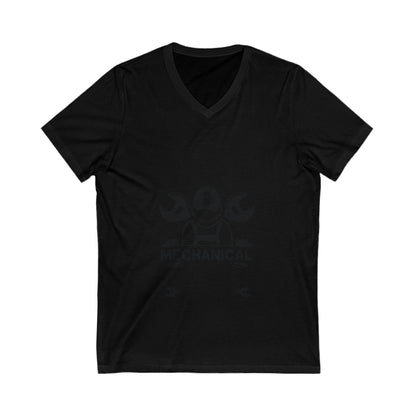 Never Underestimate A Grandpa With A Mechanical Engineering Degree Unisex Short Sleeve V-neck Tshirt