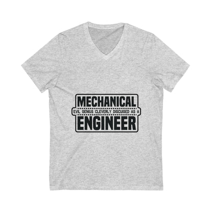 Mechanical Evil Unisex Short Sleeve V-neck Tshirt