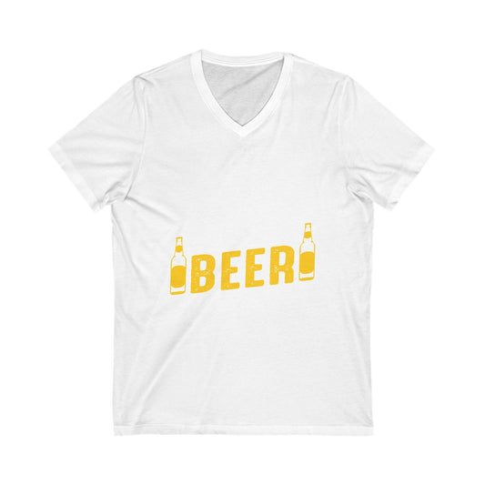 Blood Type Beer Unisex Short Sleeve V-neck Tshirt