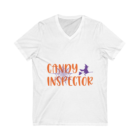 Candy Inspectorr Unisex Short Sleeve V-neck Tshirt
