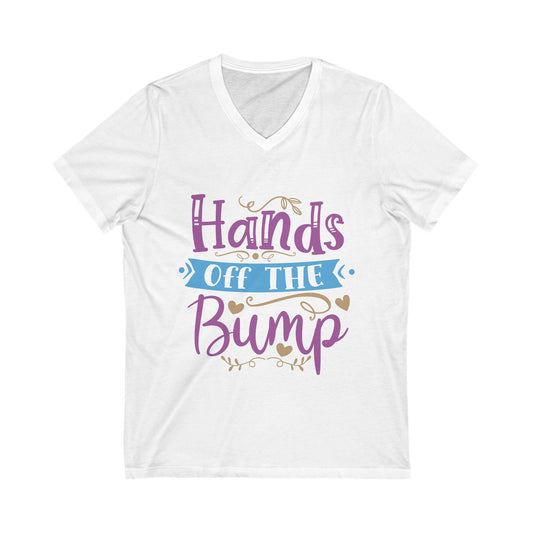 Hands Off The Bump Unisex Short Sleeve V-neck Tshirt