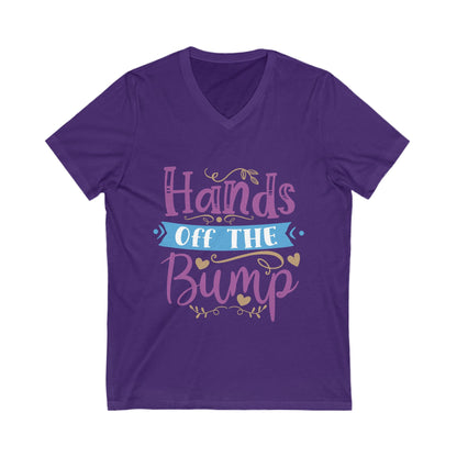 Hands Off The Bump Unisex Short Sleeve V-neck Tshirt