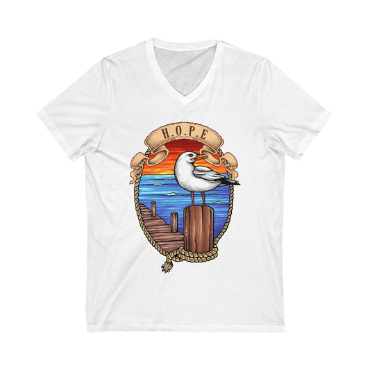 Hope Unisex Short Sleeve V-neck Tshirt