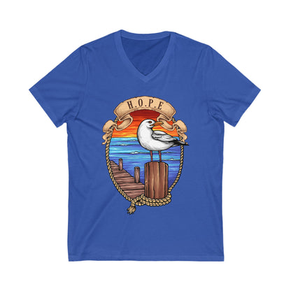 Hope Unisex Short Sleeve V-neck Tshirt