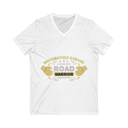 Motorcycle Garage Unisex Short Sleeve V-neck Tshirt