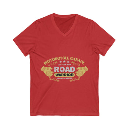 Motorcycle Garage Unisex Short Sleeve V-neck Tshirt