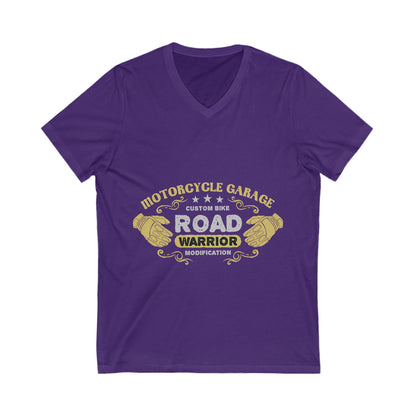 Motorcycle Garage Unisex Short Sleeve V-neck Tshirt